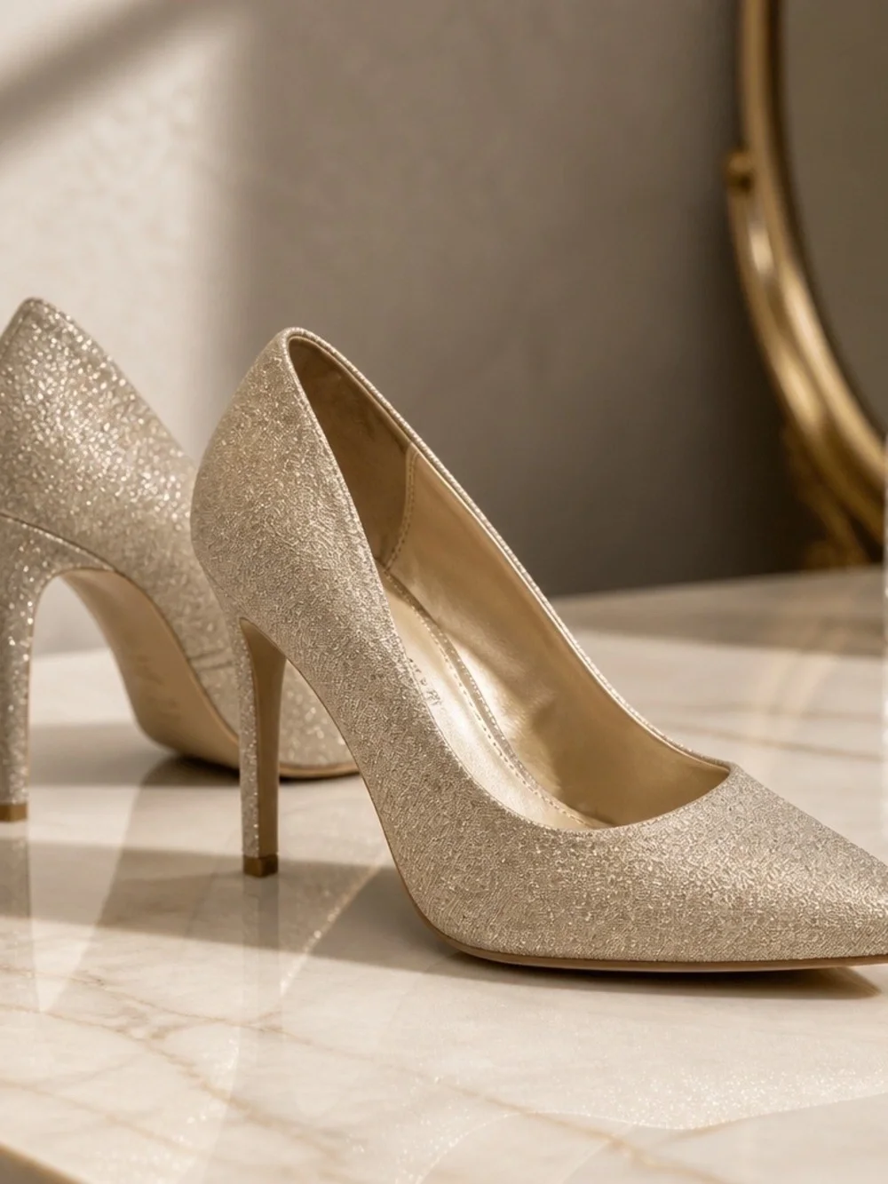Jennifer Lopez Metallic Heel Pumps Womens Size 9 Party Event Evening Cocktail